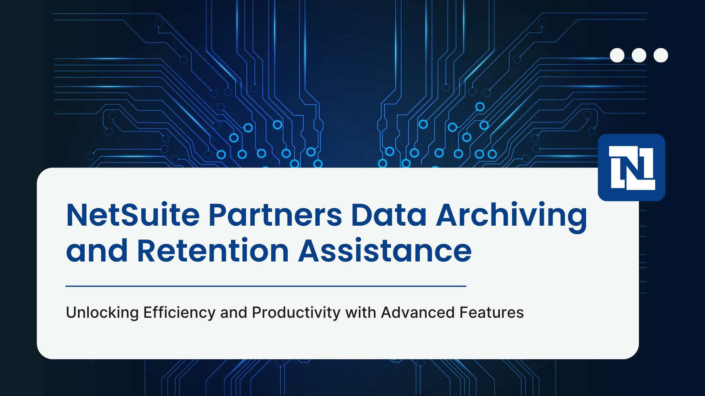 netsuite partners data archiving and retention assistance